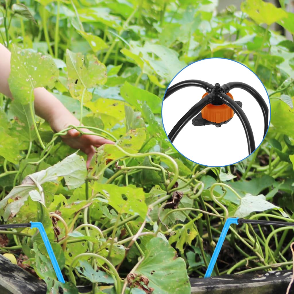 HASTHIP 10Pcs Slow Irrigation Drippers 4-Way Out Pressure Compensating Slow Irrigation Drippers Reuseable Gardening Slow Irrigation Drippers for Flower Bed, Lawn, Planter HASTHIP 10Pcs Slow Irrigation Drippers 4-Way Out Pressure Compensating Slow Irrigation Drippers Reuseable Gardening Slow Irrigation Drippers for Flower Bed, Lawn, Planter